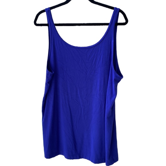 💙 14th & Union Bright Blue Stretch Knit Tank Top, Plus-Size 2X - Picture 7 of 10